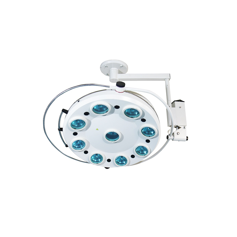 Ceiling Mounted 9-Hole Halogen Shadowless Cold Light Surgical Lamp